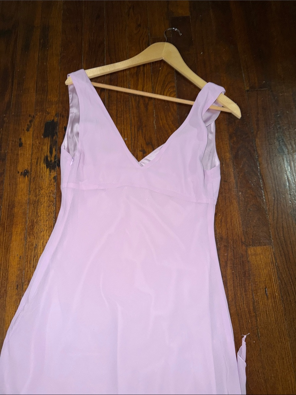 Princess Polly Lilac Satin V-Neck Mini Dress - Picture 7 of 8